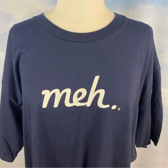 Meh Navy Tee Size 2XL - Picture 2 of 4